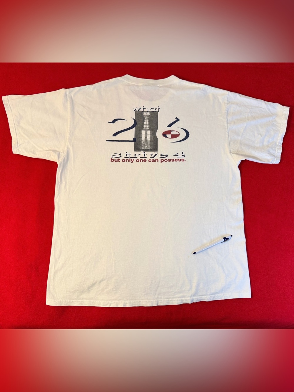 90s DETROIT RED WINGS Brendan Shanahan Rival What 26 Teams Strive For T Shirt XL